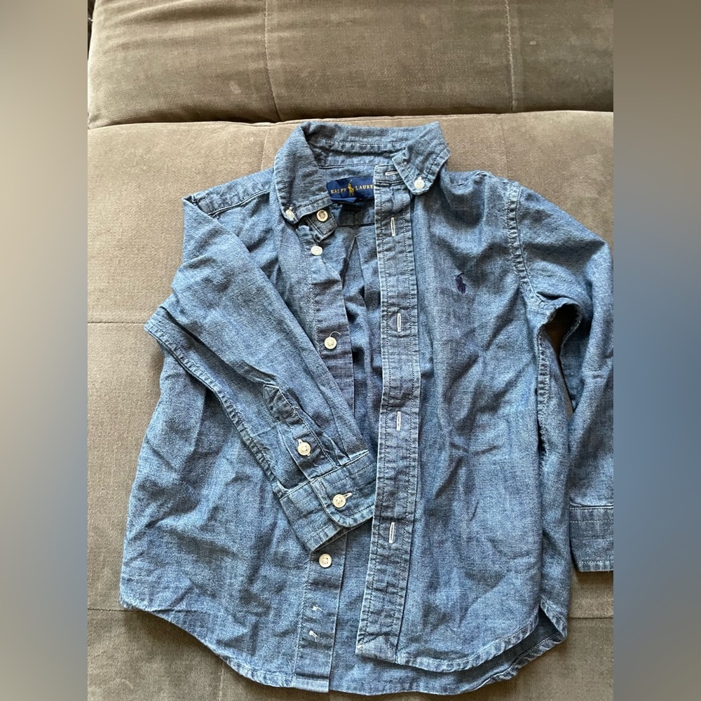 Denim polo
